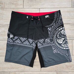 HIC Hawaiian Island Creations Board Shorts Men's Tribal Beach Resort Surf 42